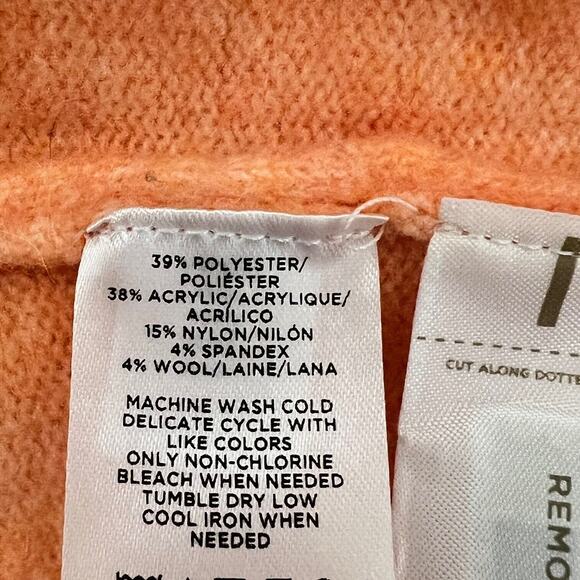 Loft Womens V-Neck Sweater Size Small Peach Orange Blended Fabric - Picture 5 of 6